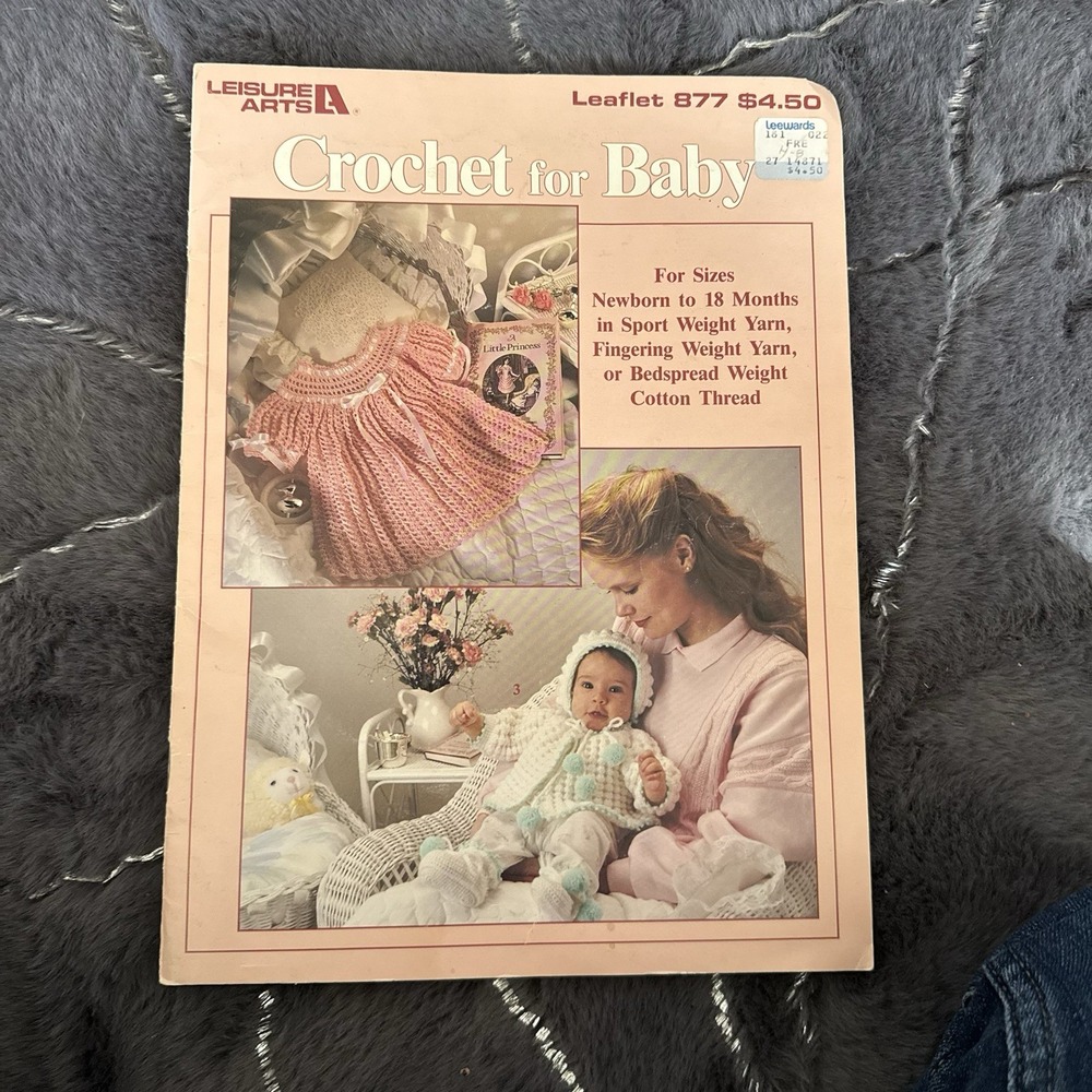 Crochet for Baby Pattern Leaflet Vintage